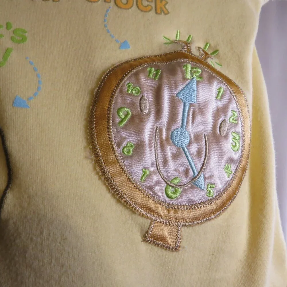 Baby Mommy's little alarm clock bodysuit neutral 100% cotton Preemie embroider